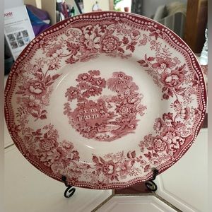 SOLD!!

Royal Staffordshire Pottery Clarice Cliff Pink Tonquin Soup Bowl England